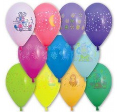 Кулі круглі з малюнками асорти 8" 21 см AD-80 100 шт. Кулі круглі з малюнками асорти 8" 21 см AD-80 100 шт.