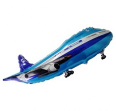 Куля фігурна Flexmetal Літак боїнг синій 901661b