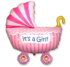 Куля фігурна Flexmetal Коляска для дівчинки 901741