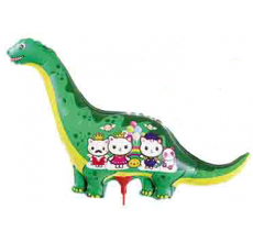 Динозаврик 2 Зелений з паличкою