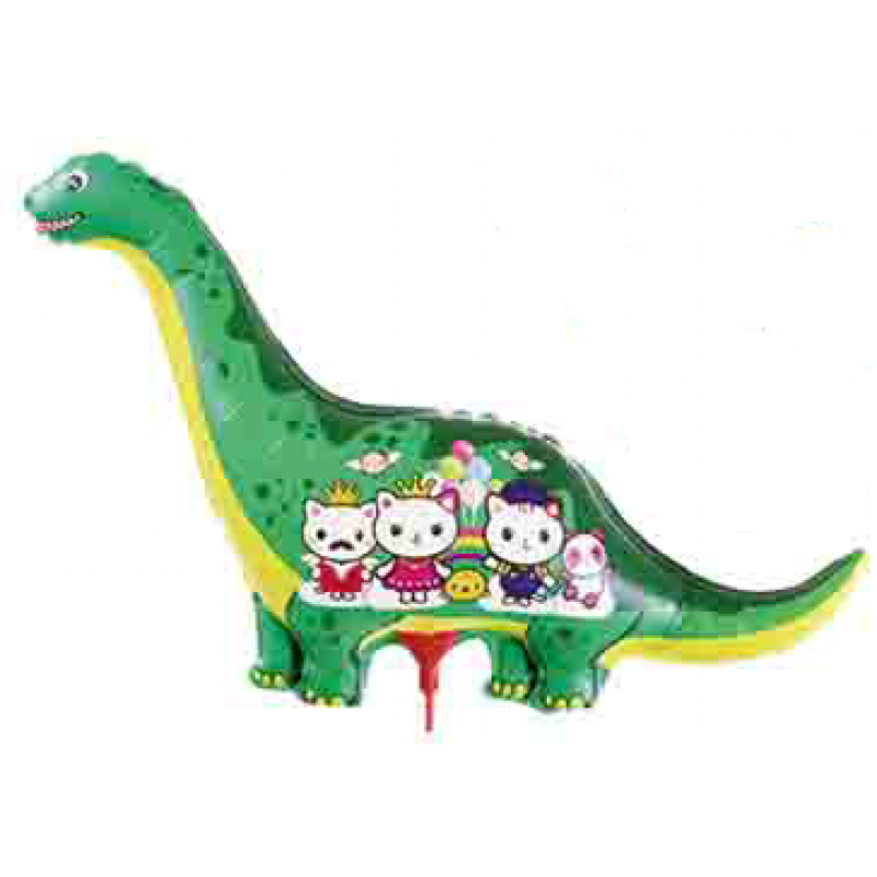  Динозаврик 2 Зеленый с палочкой