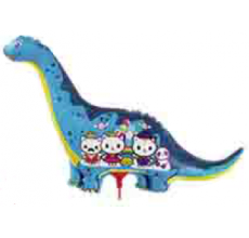  Динозаврик 2 Голубой с палочкой