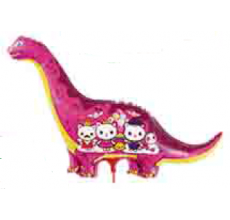  Динозаврик 2 Розовый с палочкой