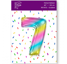 Шарик Цифра 7 Flexmetal градиент 40" 100 см. В УПАКОВКЕ
