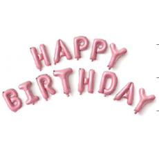 Напис із куль "Happy Bithday" рожевий 2 Напис із куль "Happy Bithday" рожевий 2