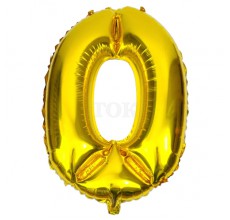 Цифра золото 0 Фігура Фольга