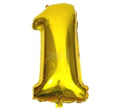 Цифра золото 1 Фігура Фольга