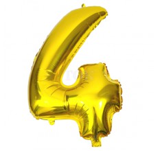 Цифра золото 4 Фігура Фольга