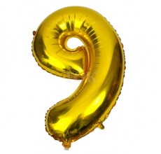 Цифра золото 9 Фігура Фольга