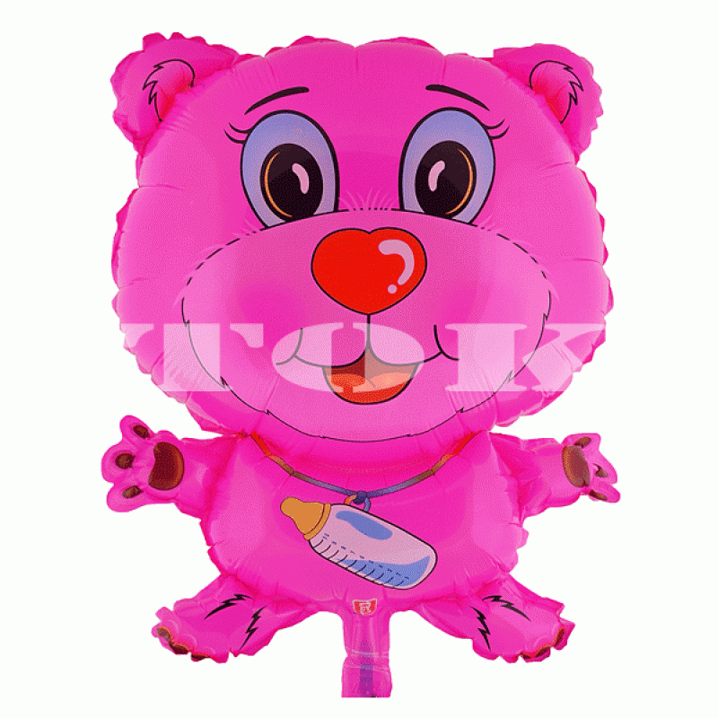 "Мишка с соской розовый" Фигура Пленка