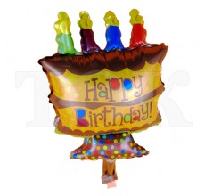 "Тортик коричневий" під паличку Фігура Фольга