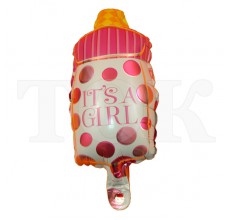 "Пляшка з соскою" під паличку рожева Фігура Фольга