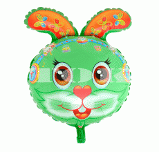 "Зайчик" Голова Зеленый Фигура Пленка "Зайчик" Голова Зеленый Фигура Пленка