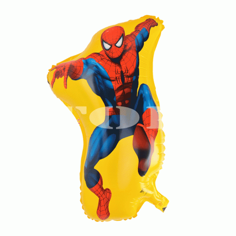 "Людина Павук" на Жовтому тлі Напівфігура плівка