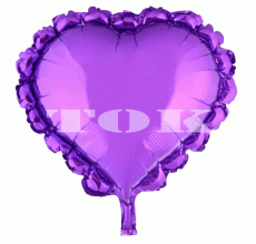 "Сердце с рюшами" однотонное