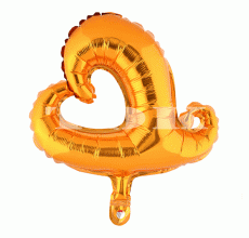  "Сердце в сердце" маленькое золото Сердце Фольга