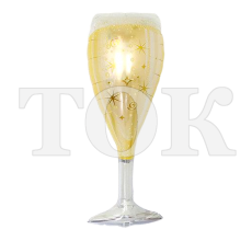 Бокал шампанского большой 2 Фигура фольга