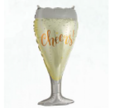 Бокал шампанского большой 3 Фигура фольга