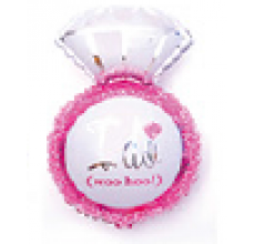 Кольцо 6 розовое Фигура Фольга