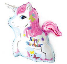 Єдиноріг Happy Bithday Фольга