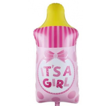 "Пляшка з соскою" рожева 2 Фігура Фольга "Пляшка з соскою" рожева 2 Фігура Фольга