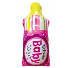 "Пляшка з соскою" рожева 3 Фігура Фольга "Пляшка з соскою" рожева 3 Фігура Фольга