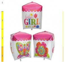 Куб Дівчинка Фігура Фольга Куб Дівчинка Фігура Фольга