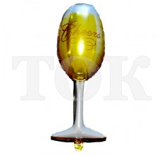 Бокал шампанского большой Фигура фольга
