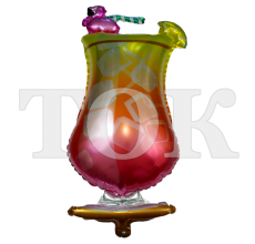 Коктейль с фламинго Фигура Фольга