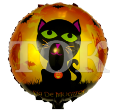 Хеллоуин кошка с летучими мышами Таблетка Фольга