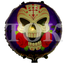 Хеллоуин череп с розами в зубах Таблетка Фольга