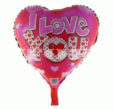 Сердце "I Love You" красное 8029