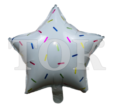 Зірка біла з кольоровими смужками Зірка біла з кольоровими смужками