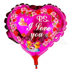 Шар на палочке "I Love You" 0935-104 фольга