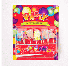 Свічки "З днем народження" з блискітками