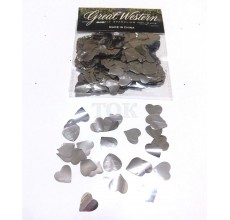 Конфетті серця 15 мм срібло