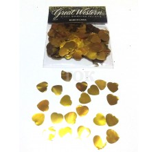 Конфетті серця 15 мм золото