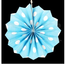 Веер № 0924-85 30 см. голубой