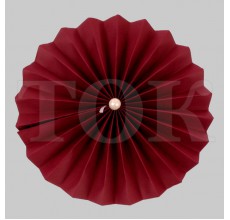 Веер № 0924-53 с жемчугом  20 см. шоколад