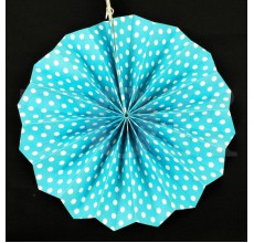 Веер № 0924-91 30 см. голубой