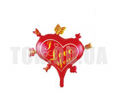Сердце "I Love You" 4 Фигура Фольга