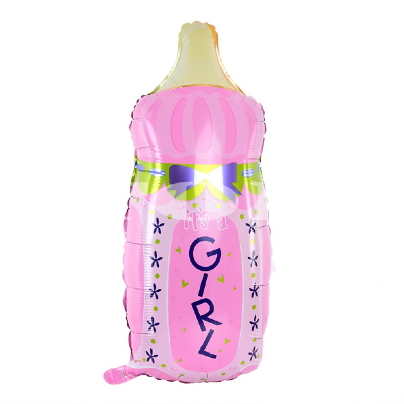  "Бутылка с соской" розовая большая  Фигура Фольга