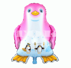 "Пінгвін" рожевий Фігура Фольга